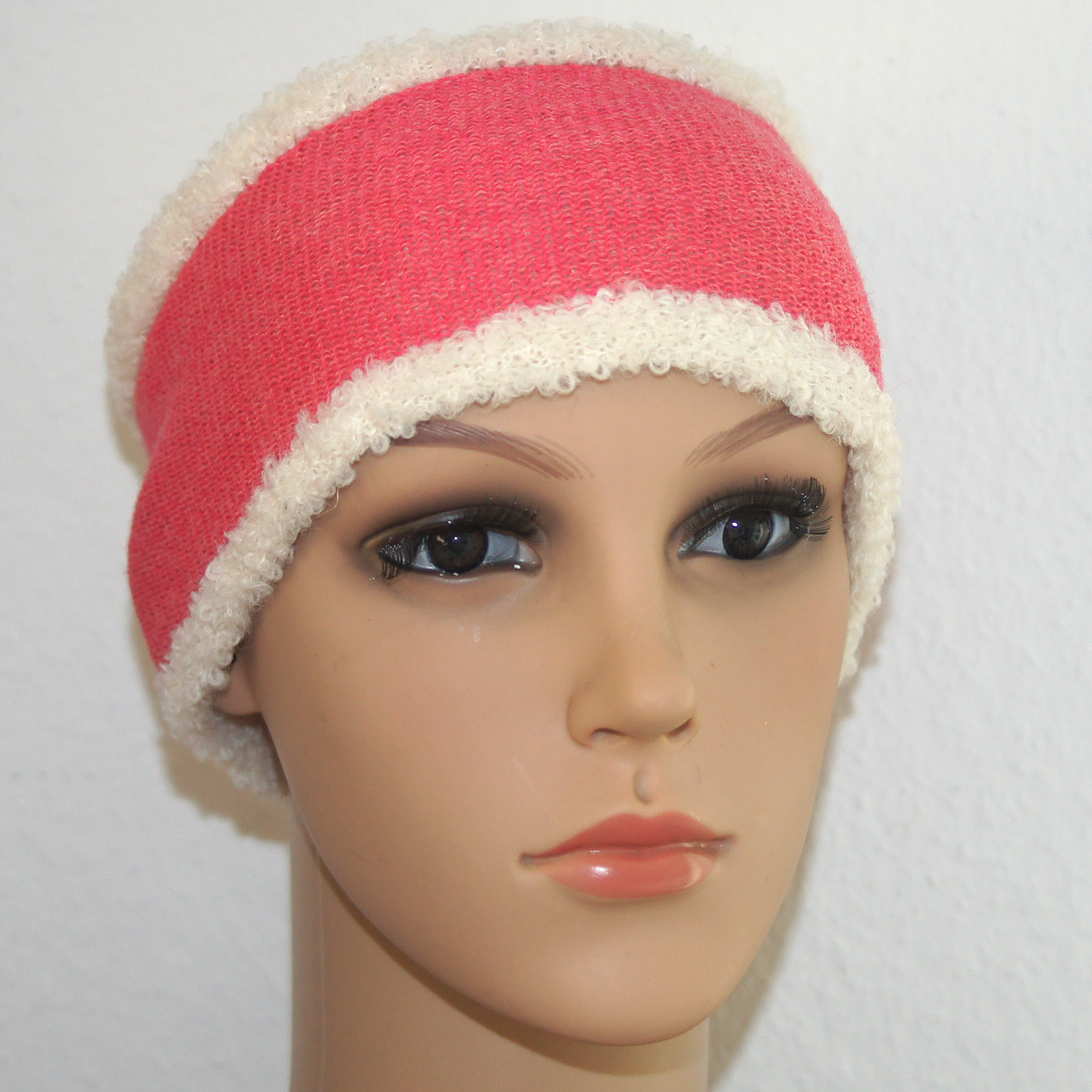 Stirnband/headband AURORA, Farbe/colour: rosa-weiß/rose-white